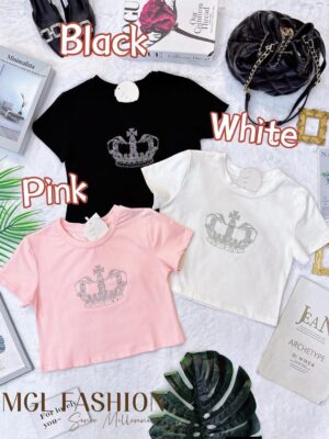 超值大促销Rm42 Now Rm19 Reiss独家百搭美式闪亮亮钻王冠卫衣Tee M1685