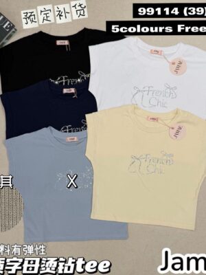 爆款开放预定补货接单 Rm42- Rm3=Rm39 Jamae 时尚百搭休闲亮钻棉质上衣⚠️注意⚠️这款是厂家补货款式,预计到货时间是2个半左右，能等的宝贝才下单喔🙏 99114-1