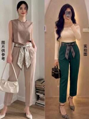 绝美新款上架Rm59-Rm3=Rm56 SMLXL Desense 时尚个性百搭西装高腰长裤 3388110