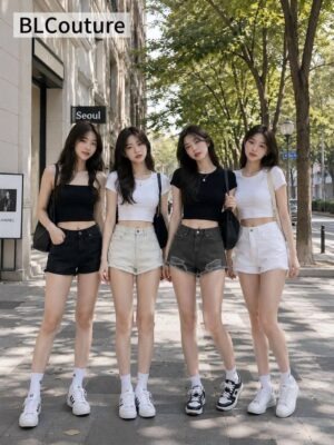 绝美新款上架 Rm69 SMLXL BL Couture 时尚简约百搭显瘦牛仔短裤 121665