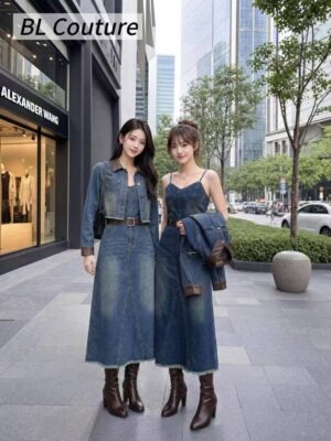 绝美新款上架 Rm149 SML BL Couture 时尚个性两件式牛仔外套+牛仔连身裙 121668