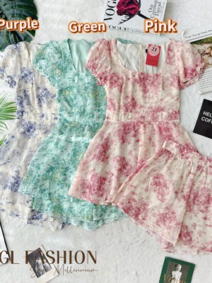 超值大促销Rm89 Now Rm49 SML Fashion 21 气质唯美雪纺印花套装 55296