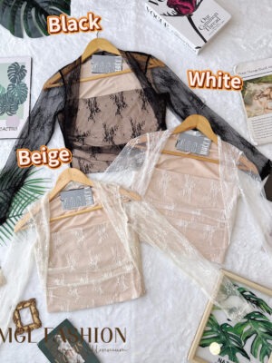绝美新款上架 Rm62-Rm3=Rm59 SML Mocca 气质唯美名媛百搭网纱刺绣上衣 824258