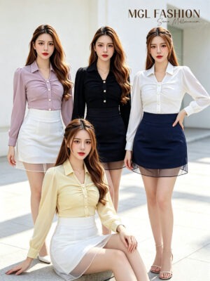 绝美新款上架 Rm57-Rm3=Rm54 SML Cheri 气质唯美西装长袖时装上衣 2694