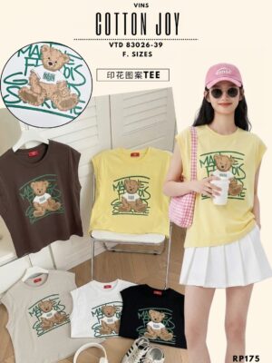 绝美新款上架 Rm39 -Rm3= Rm36 Cotton Joy 时尚百搭休闲棉质上衣 83026