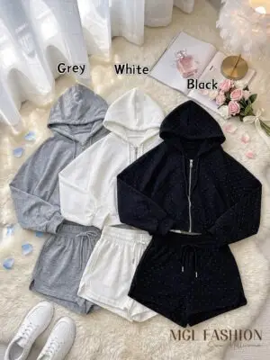 绝美新款上架 Rm79-Rm3=Rm76 Re&Co 高质量亮钻卫衣套装 M92319