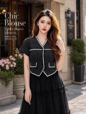 绝美新款上架 Rm79 SML BLCouture气质唯美名媛风小香风上衣 121712