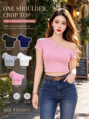 绝美新款上架 Rm39-Rm3=Rm36 Jamae 时尚简约百搭斜肩棉质上衣 99303