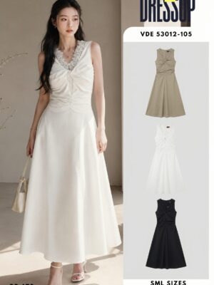 绝美新款上架 Rm105-Rm3=Rm102 SML Dress Up 气质唯美蕾丝连身裙 53012