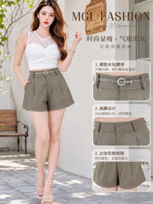 绝美新款上架 Rm63-Rm3=Rm60 SML Cheri 版型绝美时尚百搭锦棉短裤 3073