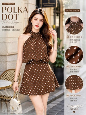 绝美新款上架 Rm98-Rm3=Rm95 SML Ivori 气质唯美名媛西装波点套装 7299