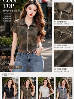 绝美新款上架 Rm45-Rm3=Rm42 Re&Co 时尚个性百搭扎染棉质上衣 M78944