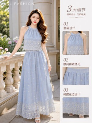 绝美新款上架 Rm126-Rm3=Rm123 SML Mocca 气质唯美高质量通花套装 77450