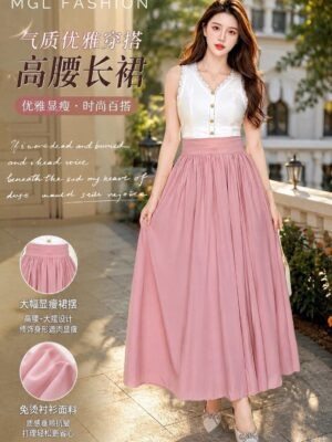 绝美新款上架 Rm75-Rm3=Rm72 SML  Tiffany 时尚个性百搭西装长裙 M22678