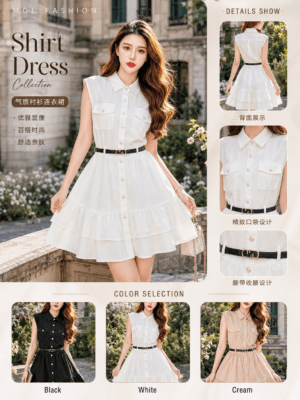 绝美新款上架 Rm99-Rm3=Rm96 SMLXL Jamae 时尚高级感西装连身裙 99226
