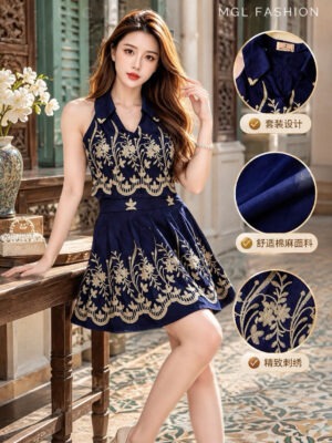 绝美新款上架 Rm99 SML BL Couture 改良式娘惹风格刺绣时装套装 6654