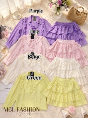 年中大清仓  Rm102 Now Rm39.2 SML  DressUp夏日气质唯美时装套装 52853