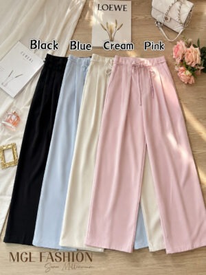 绝美新款上架Rm69-Rm3= Rm66 XSSML Tiffany 高级感时尚百搭设计高腰长裤 M72088