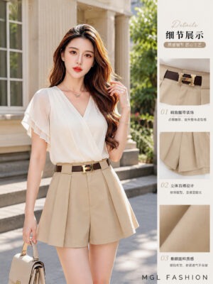 绝美新款上架Rm62-Rm3=Rm59 SMLXL Camila 时尚百搭简约锦棉短裤裙 4990