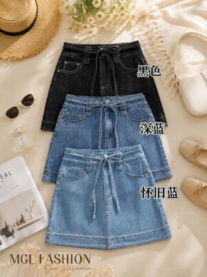 绝美新款上架Rm69-Rm3=Rm66 BL Couture 时尚百搭Aline牛仔短裙 121619