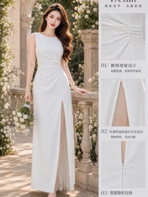 绝美新款上架 Rm105-Rm3=Rm102 SMLXL Impress 气质唯美名媛晚装礼服长裙 7376