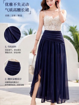 绝美新款上架Rm79 SMLXL BL Couture 气质唯美雪纺半长裙 121731
