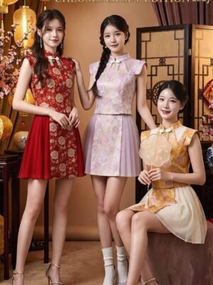 #新年旗袍抢先预定 Rm139 Rm3=Rm136 SMLXL2XL 预定Mocca织金提花旗袍套装  ⚠️注意⚠️这款是厂家的预订款式,预计到货时间是3个月左右，能等的宝贝才下单喔🙏 Mocca25688