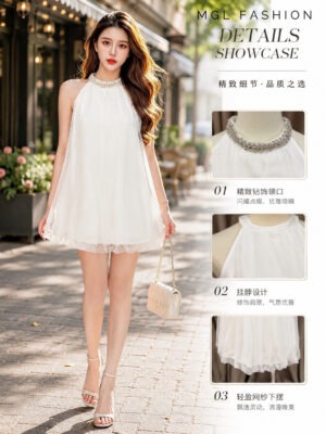 绝美新款上架 Rm87-Rm3=Rm84 SML Impress 气质唯美亮钻网纱连身裙 7322