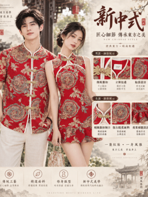 Cheri 绝美情侣旗袍上架 3198/3200