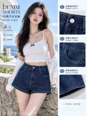 绝美新款上架Rm58-Rm3=Rm55 SML Impress 时尚个性百搭牛仔短裤 5808