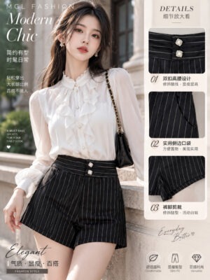 绝美新款上架Rm65 SMLXL BL Couture 时尚个性百搭罗马短裤 132308