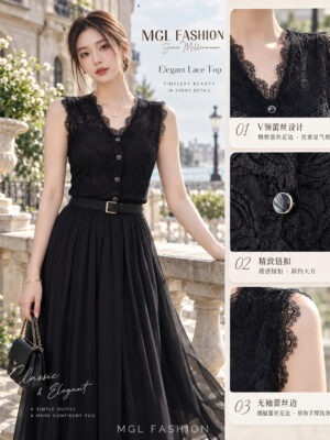 超值大促销Rm42 Now Rm25 Tiffany 时尚气质名媛蕾丝上衣 M7148