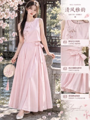 绝美新款上架 Rm129-Rm3=Rm126 SMLXL Cheri 新年新中式气质唯美西装旗袍套装 3176