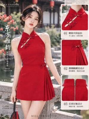 绝美新款上架 Rm119 SML BL Couture 新年新中式唯美西装旗袍套装111054