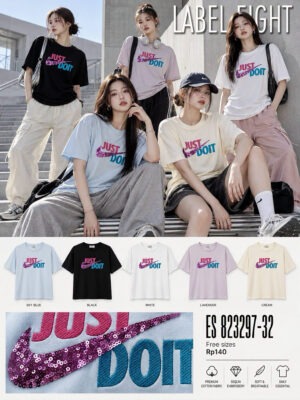 绝美新款上架 Rm32-Rm3=Rm29 Label 8 时尚百搭休闲亮片Tee 823297