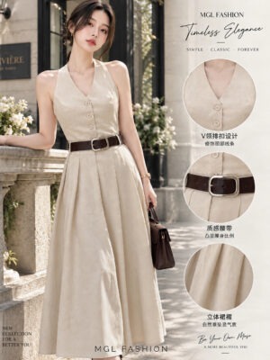 绝美新款上架 Rm129-Rm3=Rm126 SMLXL Mocca 时尚个性高级感西装棉麻套装 77409