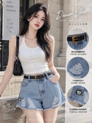 绝美新款上架 Rm69 SML BL Couture 时尚个性休闲百搭牛仔短裤 121729