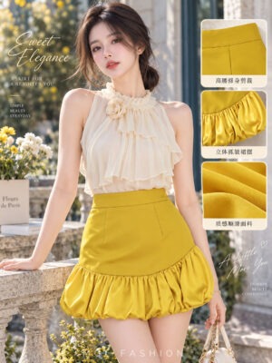 绝美新款上架 Rm69 XSSMLXL Beloved 气质唯美花苞短裙 340385