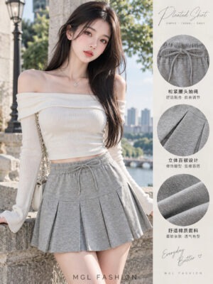绝美新款上架 Rm42-Rm3=Rm39 Tiffany 时尚休闲百搭棉质短裙 M178913