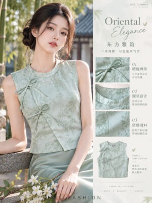 绝美新款上架 Rm62-Rm3=Rm59 SML Ivori 新年气质唯美提花旗袍上衣 7072