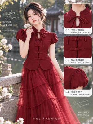 绝美新款上架 Rm62-Rm3=Rm59 SML Jamae 新年气质唯美西装旗袍上衣 99437