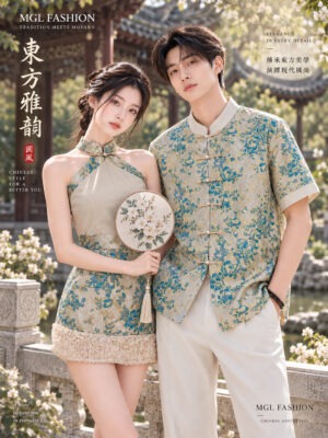 Cheri 绝美情侣旗袍上架 ▪️女装金丝提花旗袍套装 S/M/L ▪️男装金丝提花旗袍上衣 Free Size3203/3204