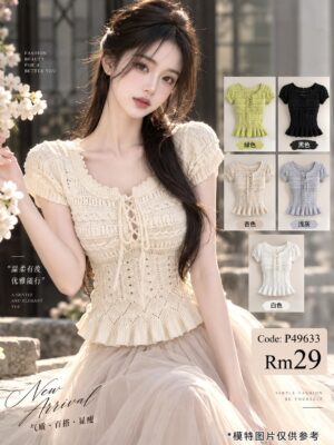 ＃超值预定 Rm29～🩷 预定气质百搭麻花编织上衣  预计到货时间2个月半左右，能等的宝贝才下单喔🙏 M49633