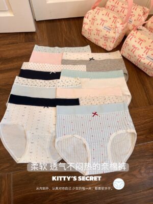 #超值预定 L/XL Rm35 8件(送手提袋） 100％纯棉裤裆茉莉奶芙*奈棉内裤 ‼️预计到货时间1个月半左右，能等的宝贝才下单哟‼️ P85442