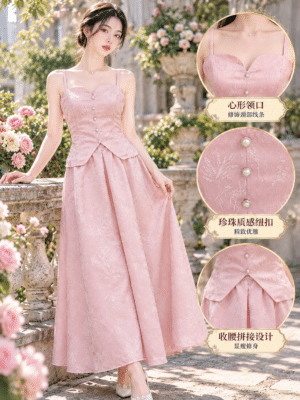 绝美新款上架Rm102-Rm3=Rm99 SML Cheri 新年新中式气质唯美提花旗袍套装 2838