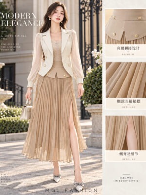 绝美新款上架Rm79 - Rm3=Rm76 SMLXL Fashion21 气质唯美雪纺半长裙 68263