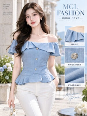 超值大促销Rm67 Now Rm39 Dress up 气质唯美百搭露肩时装上衣 520105