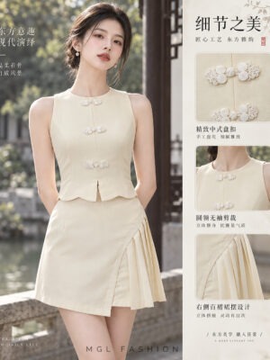 绝美新款上架Rm104-Rm3=Rm101 SMLXL Jamae新年气质唯美西装旗袍套装 99438