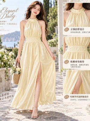 绝美新款上架Rm99-Rm3=Rm96 SML Ivori 气质唯美优雅名媛风西装连身裙 7417