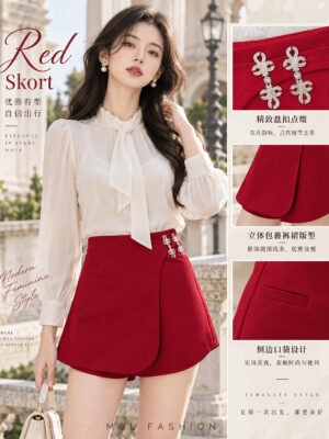 绝美新款上架Rm65 SMLXL BL Couture 新年新中式精致金属盘扣旗袍裤裙 121661